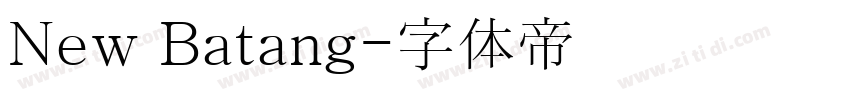 New Batang字体转换